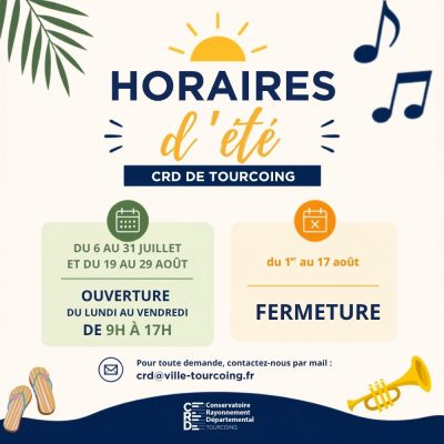 Horaires été CRD