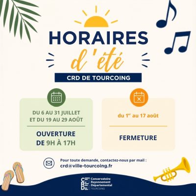 Horaires été CRD